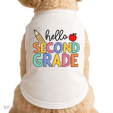 Hello Second Grade Team 2nd Grade Back To School Teacher Doggie Tank