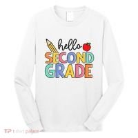 Hello Second Grade Team 2nd Grade Back To School Teacher Long Sleeve Shirt thumb 0