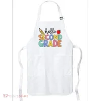 Hello Second Grade Team 2nd Grade Back To School Teacher Apron thumb 0