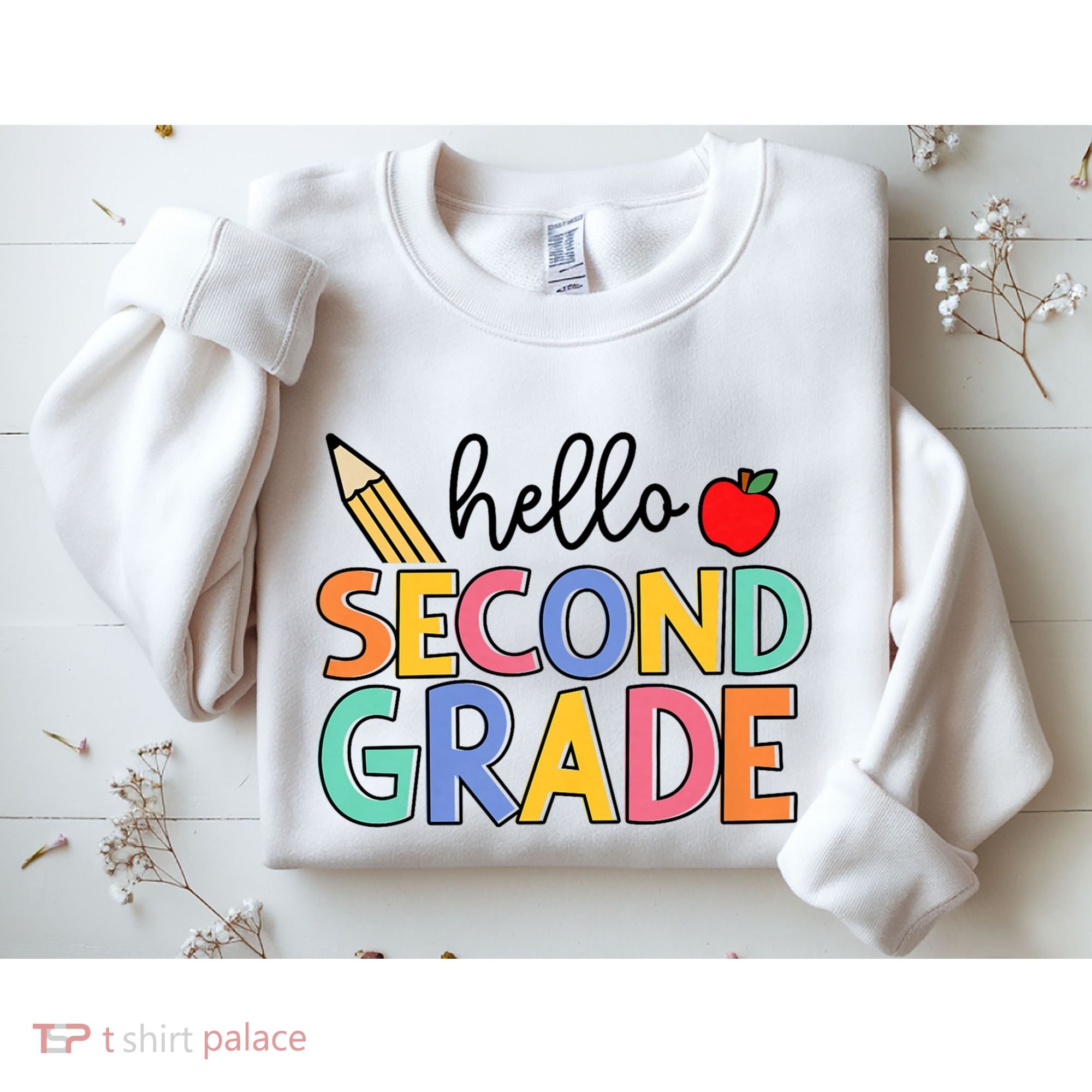 Hello Second Grade Team 2nd Grade Back To School Teacher Sweatshirt