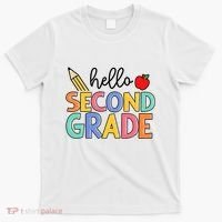 Hello Second Grade Team 2nd Grade Back To School Teacher T-Shirt thumb 0
