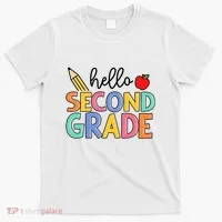 Hello Second Grade Team 2nd Grade Back To School Teacher T-Shirt thumb 0