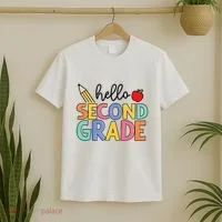 Hello Second Grade Team 2nd Grade Back To School Teacher T-Shirt thumb 2