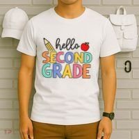 Hello Second Grade Team 2nd Grade Back To School Teacher T-Shirt thumb 6