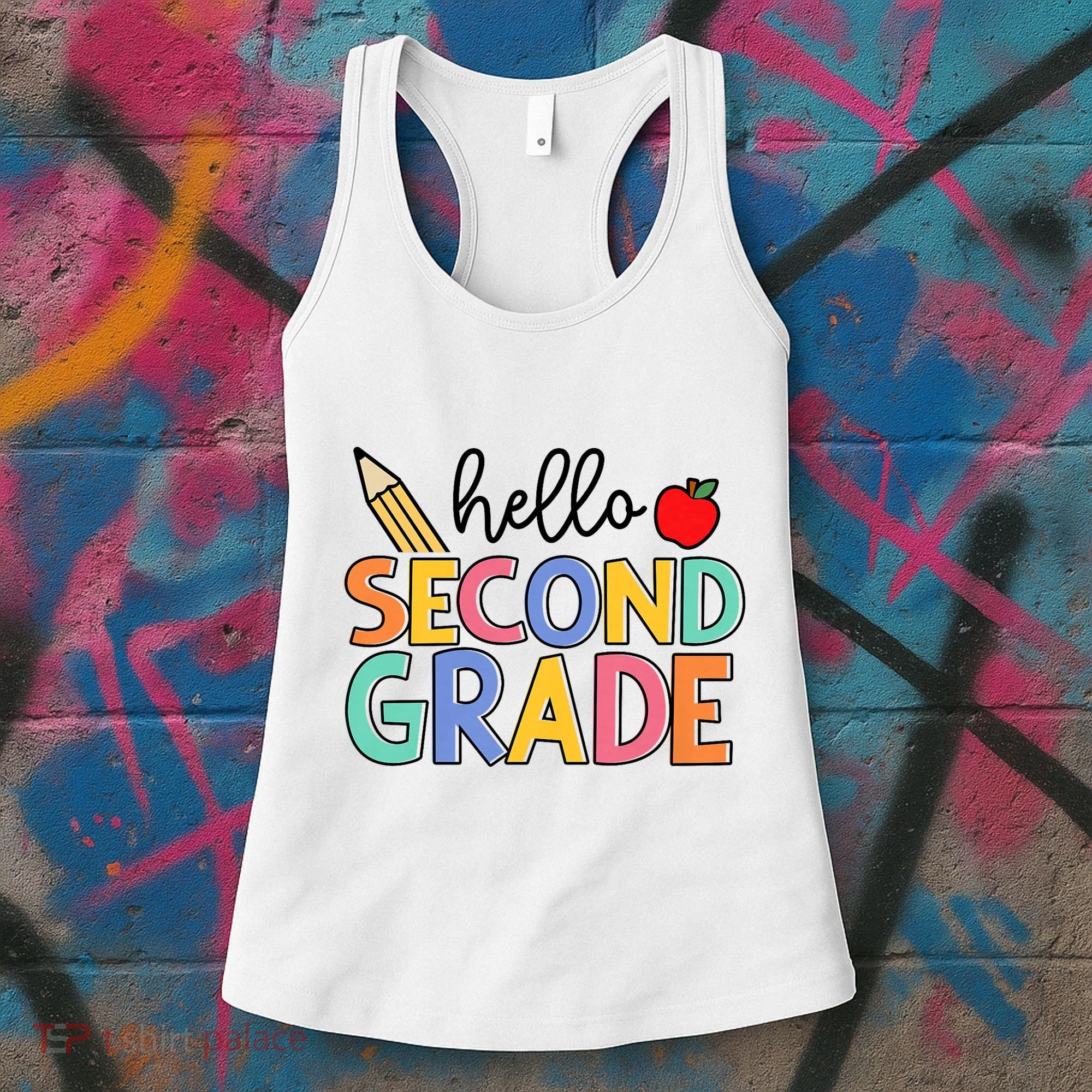 Hello Second Grade Team 2nd Grade Back To School Teacher Women's Tank Top