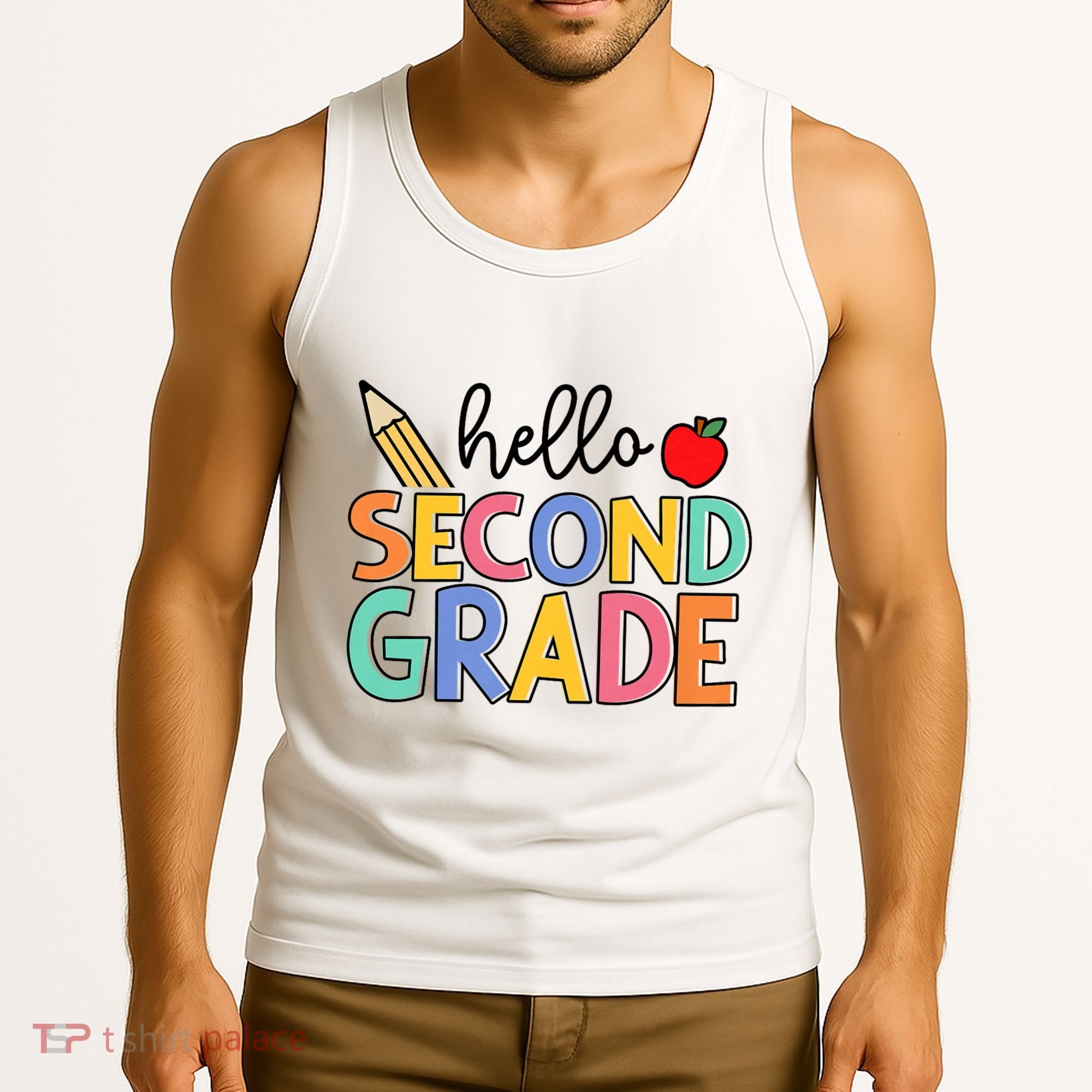 Hello Second Grade Team 2nd Grade Back To School Teacher Tank Top