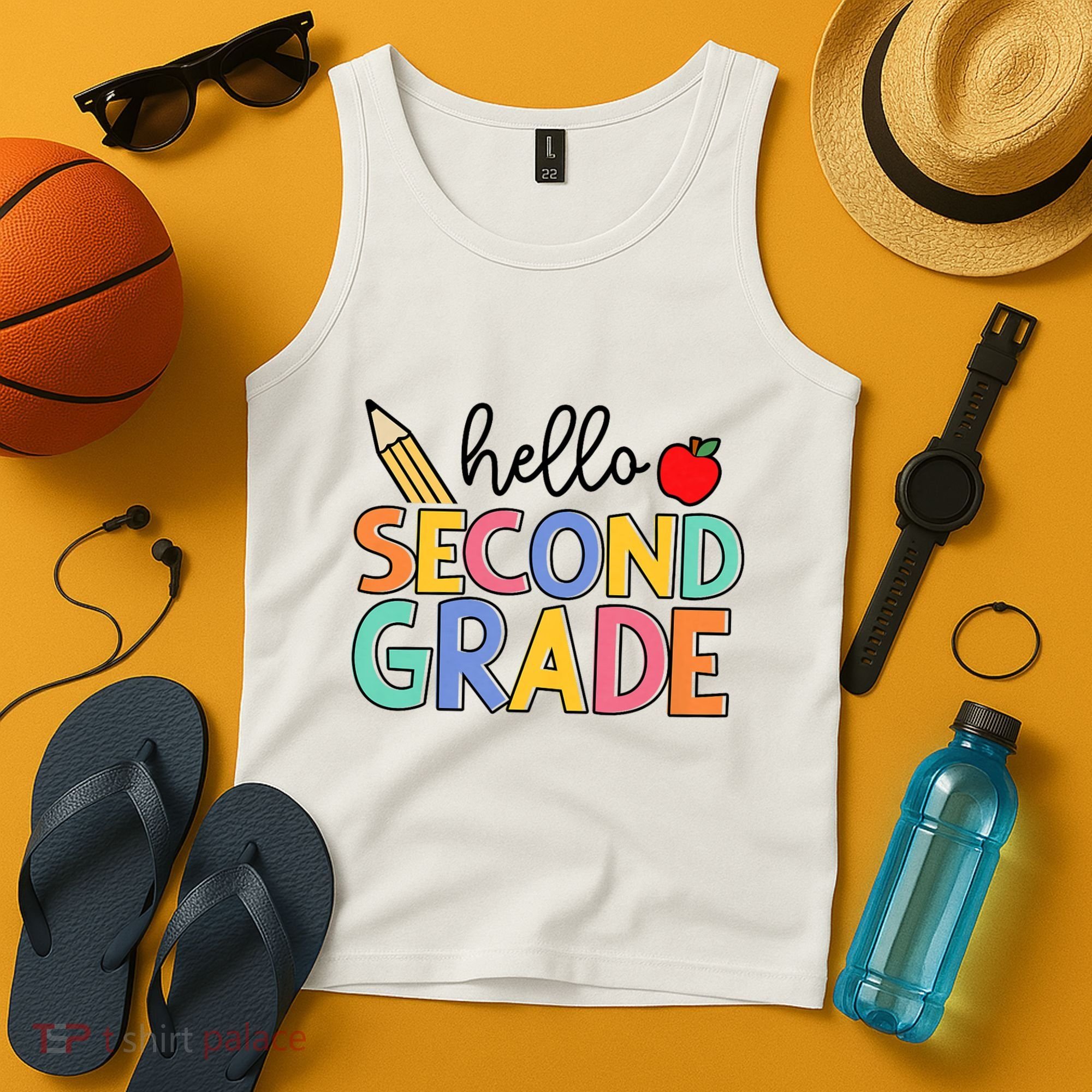 Hello Second Grade Team 2nd Grade Back To School Teacher Tank Top