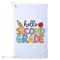 Hello Second Grade Team 2nd Grade Back To School Teacher Golf Towel thumb 0