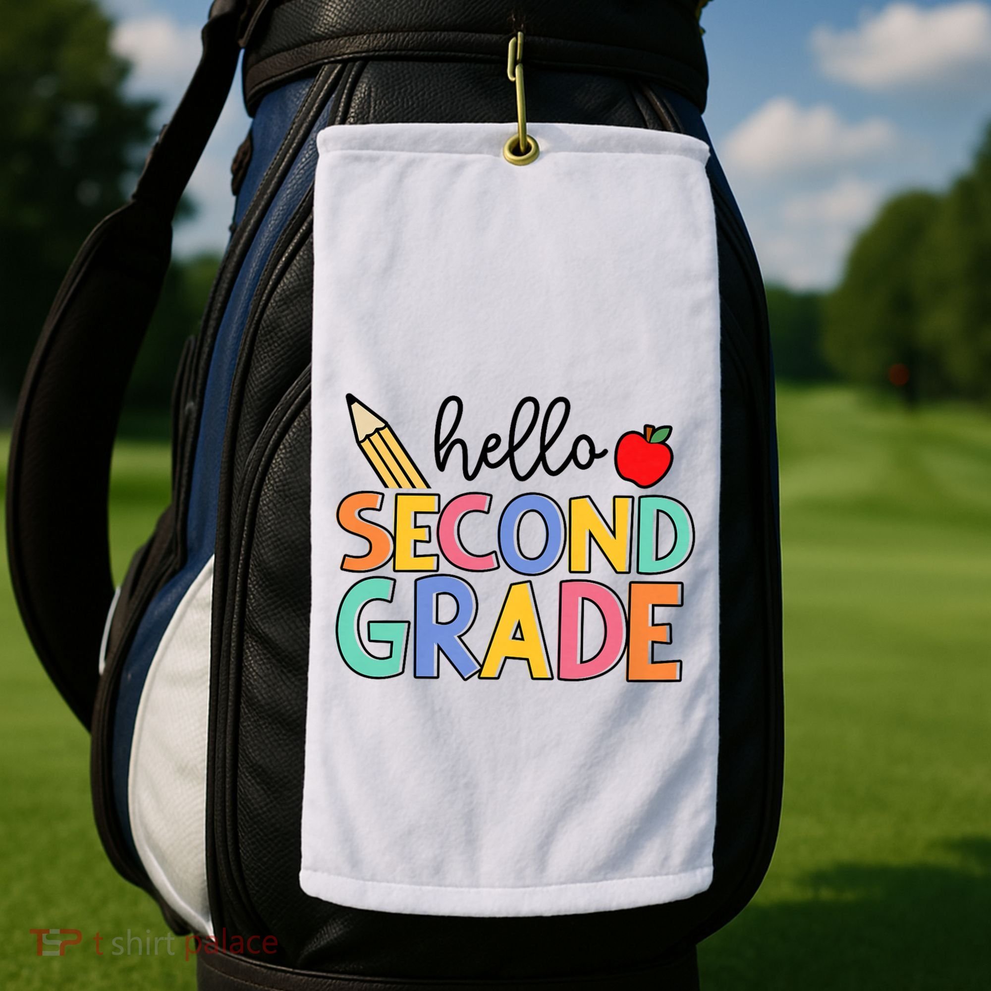 Hello Second Grade Team 2nd Grade Back To School Teacher Golf Towel