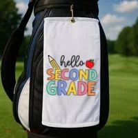 Hello Second Grade Team 2nd Grade Back To School Teacher Golf Towel thumb 2