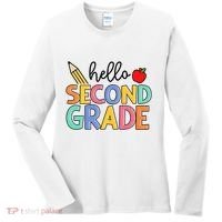 Hello Second Grade Team 2nd Grade Back To School Teacher Women's Long Sleeve Shirt thumb 0