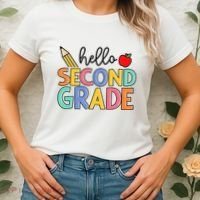 Hello Second Grade Team 2nd Grade Back To School Teacher Women's T-Shirt thumb 2