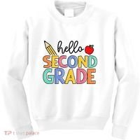 Hello Second Grade Team 2nd Grade Back To School Teacher Kids Sweatshirt thumb 0