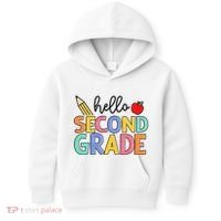 Hello Second Grade Team 2nd Grade Back To School Teacher Kids Hoodie thumb 0