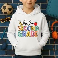 Hello Second Grade Team 2nd Grade Back To School Teacher Kids Hoodie thumb 2