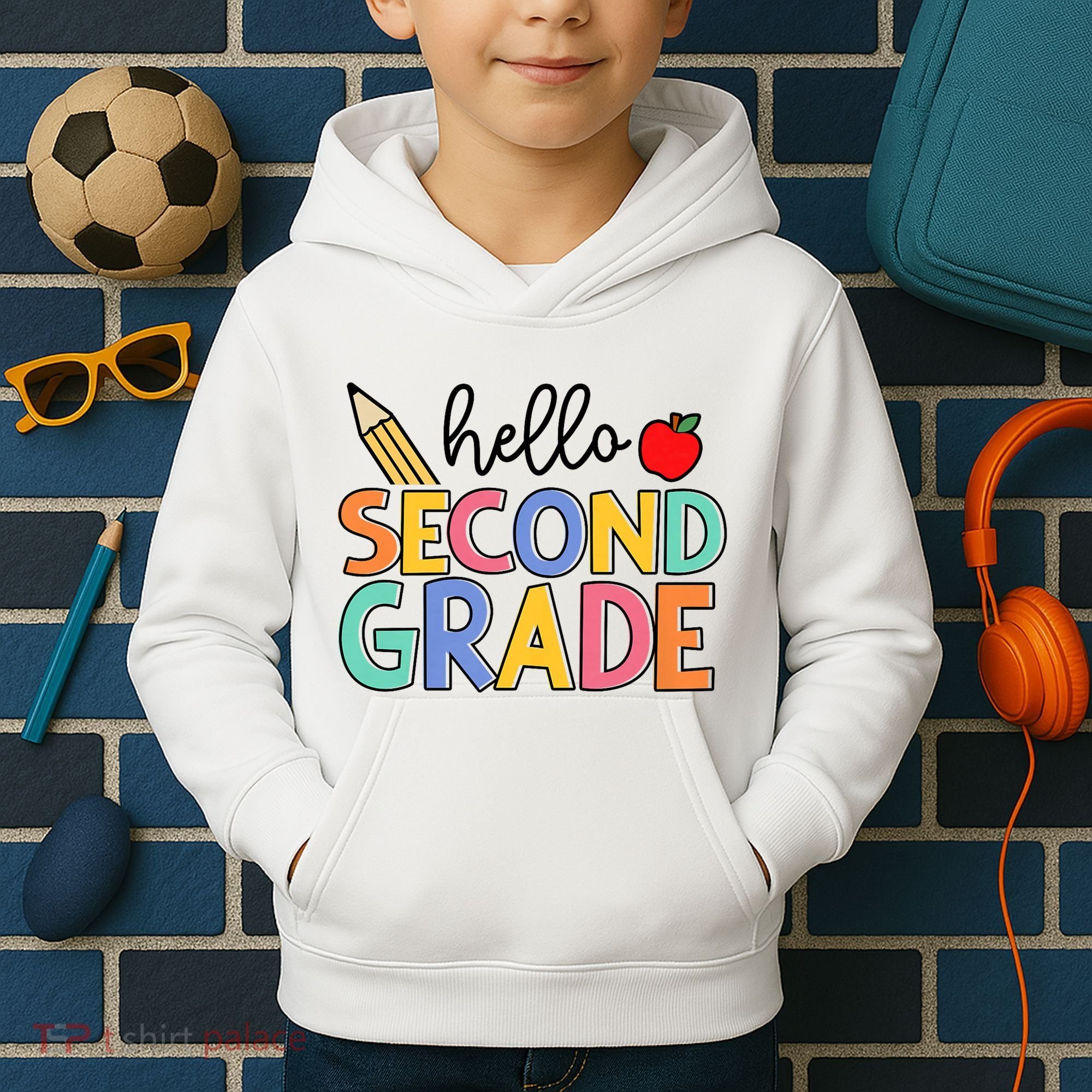 Hello Second Grade Team 2nd Grade Back To School Teacher Kids Hoodie