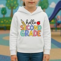 Hello Second Grade Team 2nd Grade Back To School Teacher Kids Hoodie thumb 3