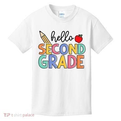 Hello Second Grade Team 2nd Grade Back To School Teacher Kids T-Shirt
