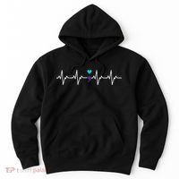 HeartBeat Semicolon Gift Suicide Prevention Awareness Hoodie thumb 0