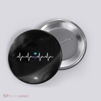 HeartBeat Semicolon Gift Suicide Prevention Awareness Button thumb 0