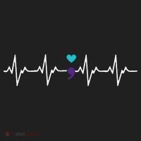 HeartBeat Semicolon Gift Suicide Prevention Awareness Beanie thumb 2