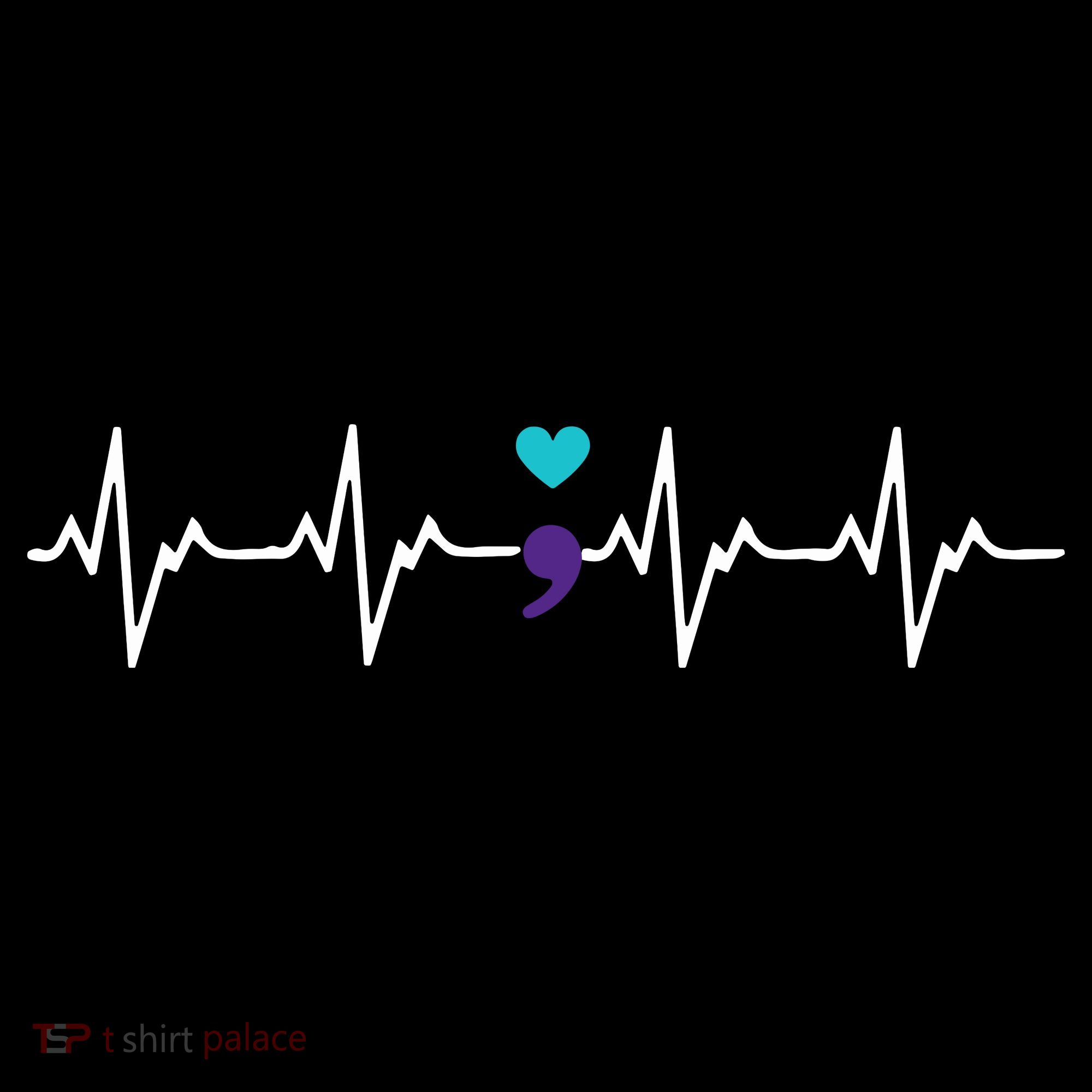 HeartBeat Semicolon Gift Suicide Prevention Awareness Women's Hoodie