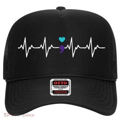 HeartBeat Semicolon Gift Suicide Prevention Awareness Hat