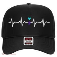 HeartBeat Semicolon Gift Suicide Prevention Awareness Hat thumb 0