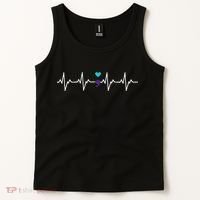 HeartBeat Semicolon Gift Suicide Prevention Awareness Tank Top thumb 2