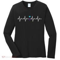 HeartBeat Semicolon Gift Suicide Prevention Awareness Women's Long Sleeve Shirt thumb 0