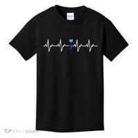 HeartBeat Semicolon Gift Suicide Prevention Awareness Kids T-Shirt thumb 0