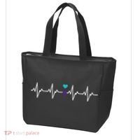 HeartBeat Semicolon Gift Suicide Prevention Awareness Tote Bag thumb 3
