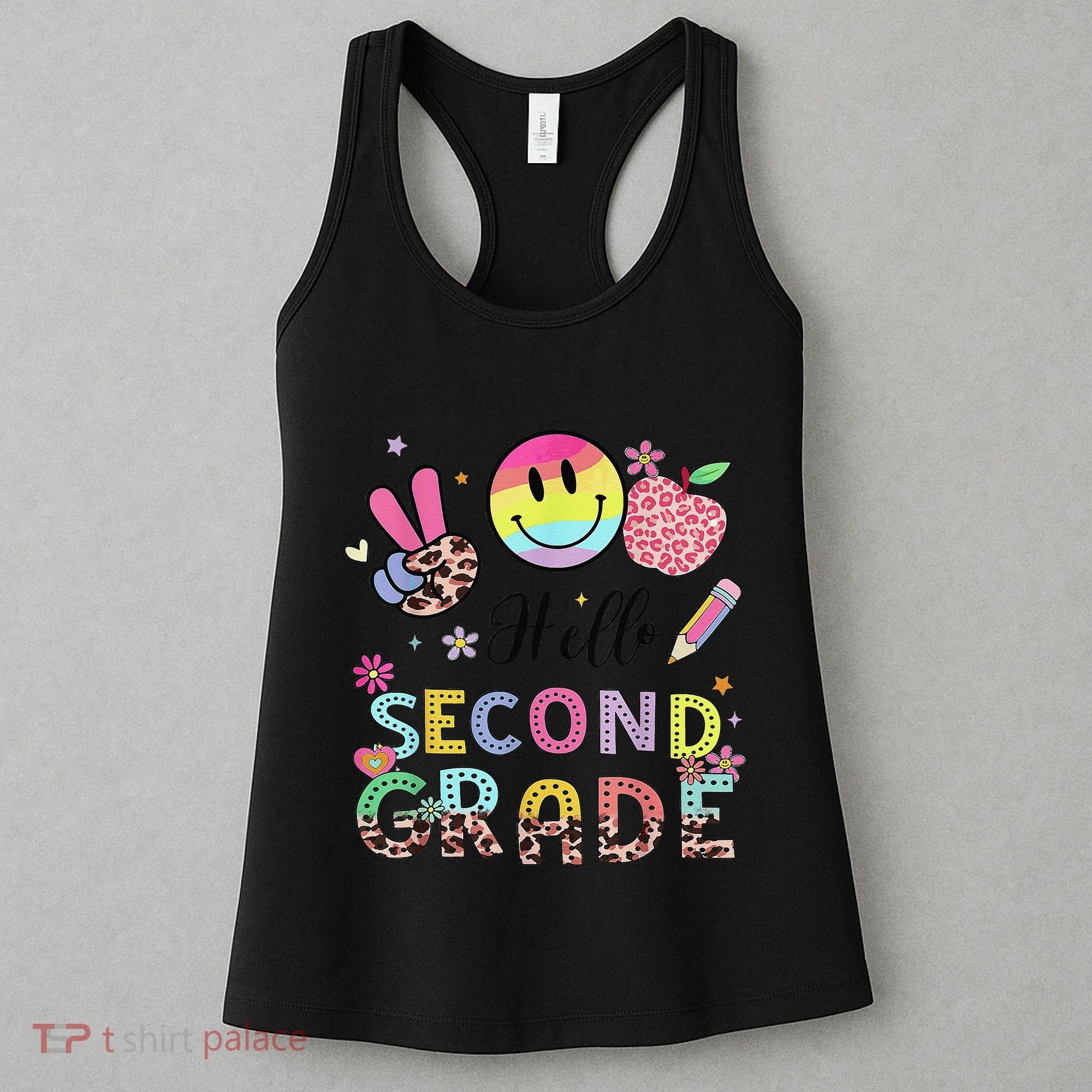 Hello Second Grade 2nd Grade First Day Of School Gift Women's Tank Top