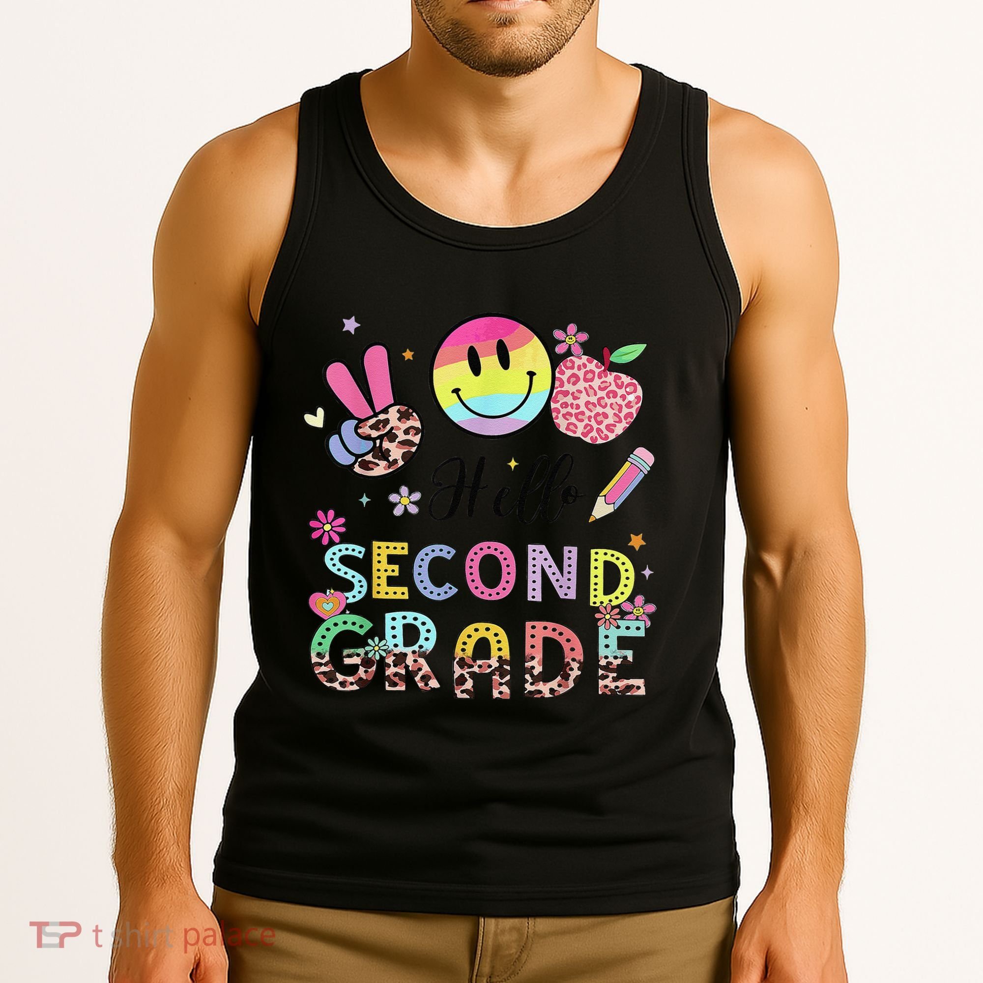 Hello Second Grade 2nd Grade First Day Of School Gift Tank Top