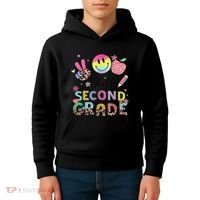 Hello Second Grade 2nd Grade First Day Of School Gift Kids Hoodie thumb 4