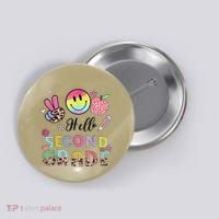 Hello Second Grade 2nd Grade First Day Of School Gift Button thumb 0