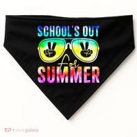 Hello Summer Happy The End Of School Year Teacher Student USA-Made Doggie Bandana thumb 0