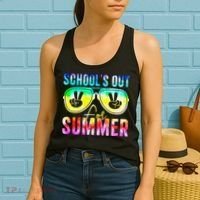 Hello Summer Happy The End Of School Year Teacher Student Women's Tank Top thumb 2