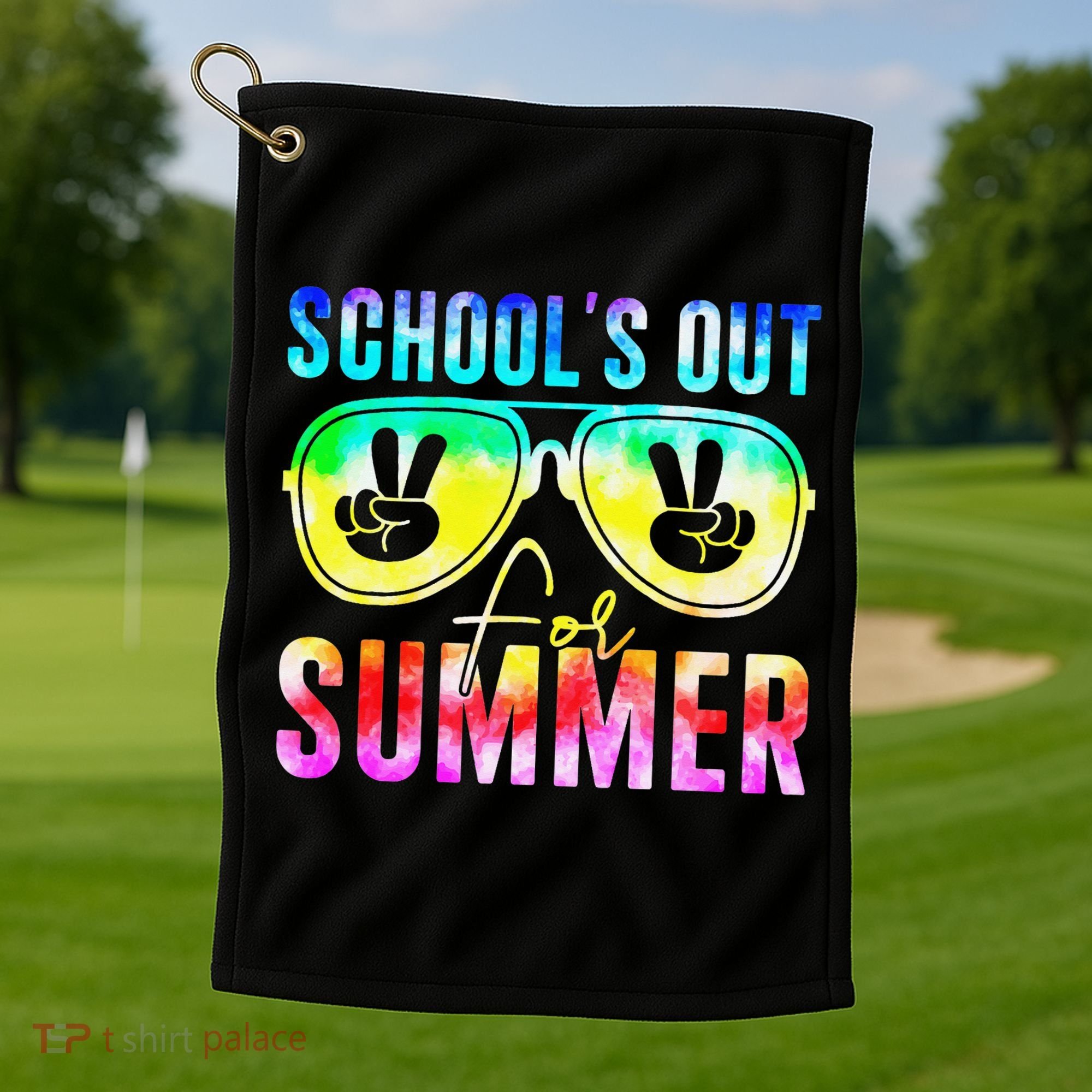 Hello Summer Happy The End Of School Year Teacher Student Golf Towel