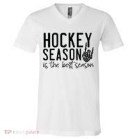 Hockey Season V-Neck T-Shirt thumb 0