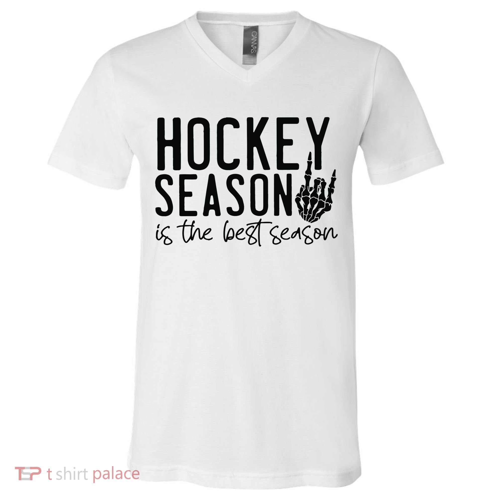 Hockey Season V-Neck T-Shirt