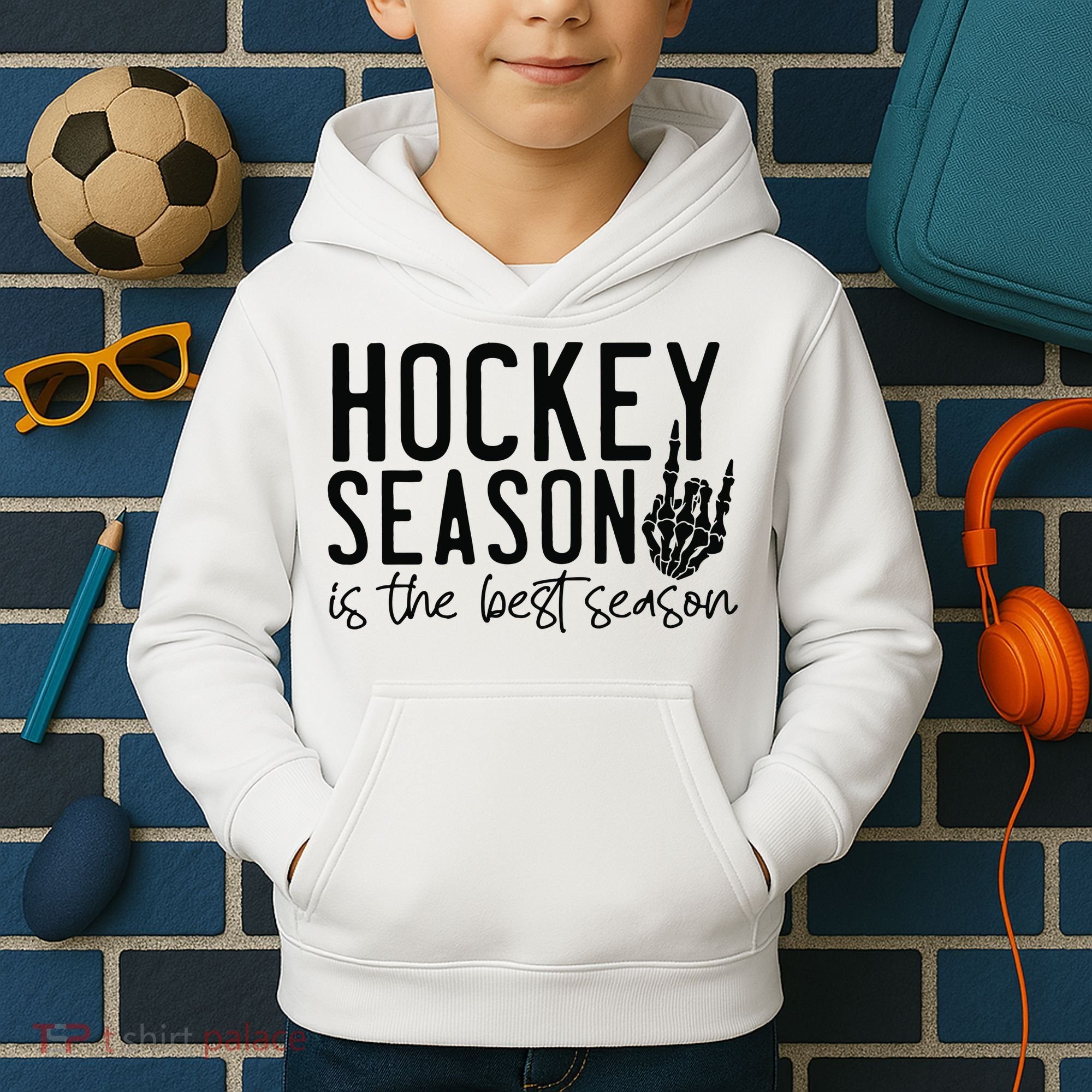 Hockey Season Kids Hoodie
