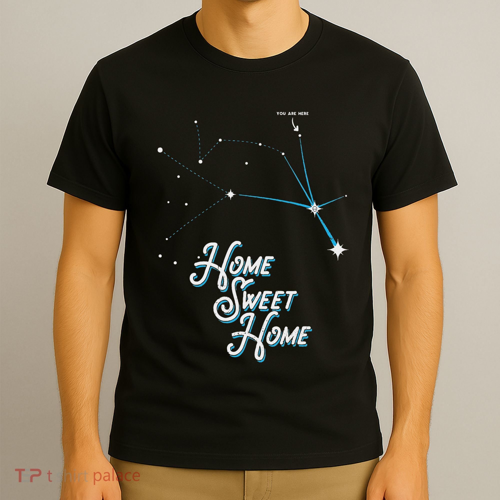 Home Sweet Home Zeta Reticuli Alien Betty Hill Star Map T-Shirt