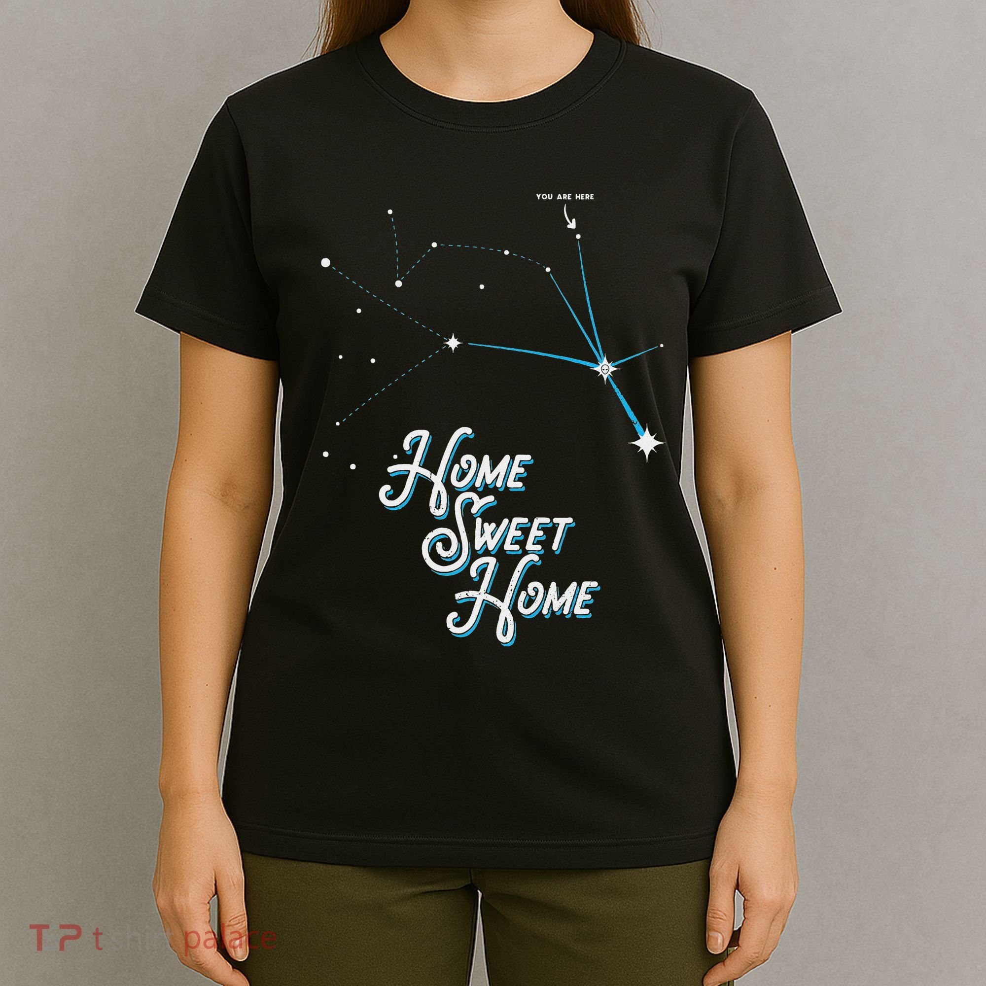 Home Sweet Home Zeta Reticuli Alien Betty Hill Star Map T-Shirt