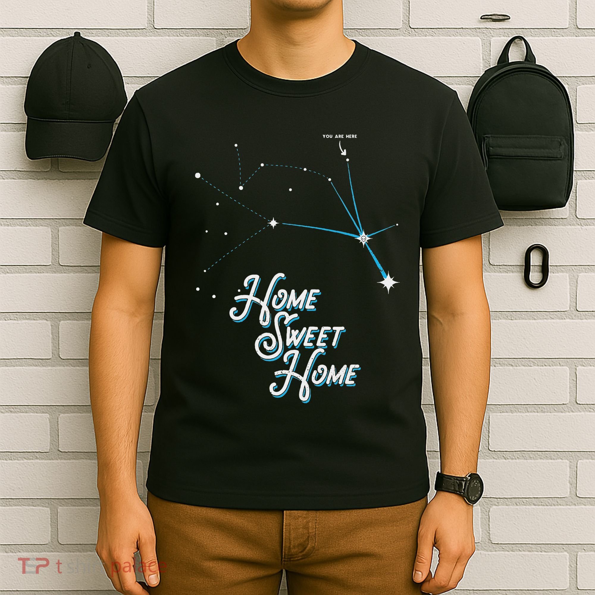 Home Sweet Home Zeta Reticuli Alien Betty Hill Star Map T-Shirt