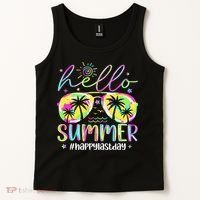 Hello Summer Happy Last Day Of School Teacher Student Tank Top thumb 2