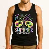 Hello Summer Happy Last Day Of School Teacher Student Tank Top thumb 3