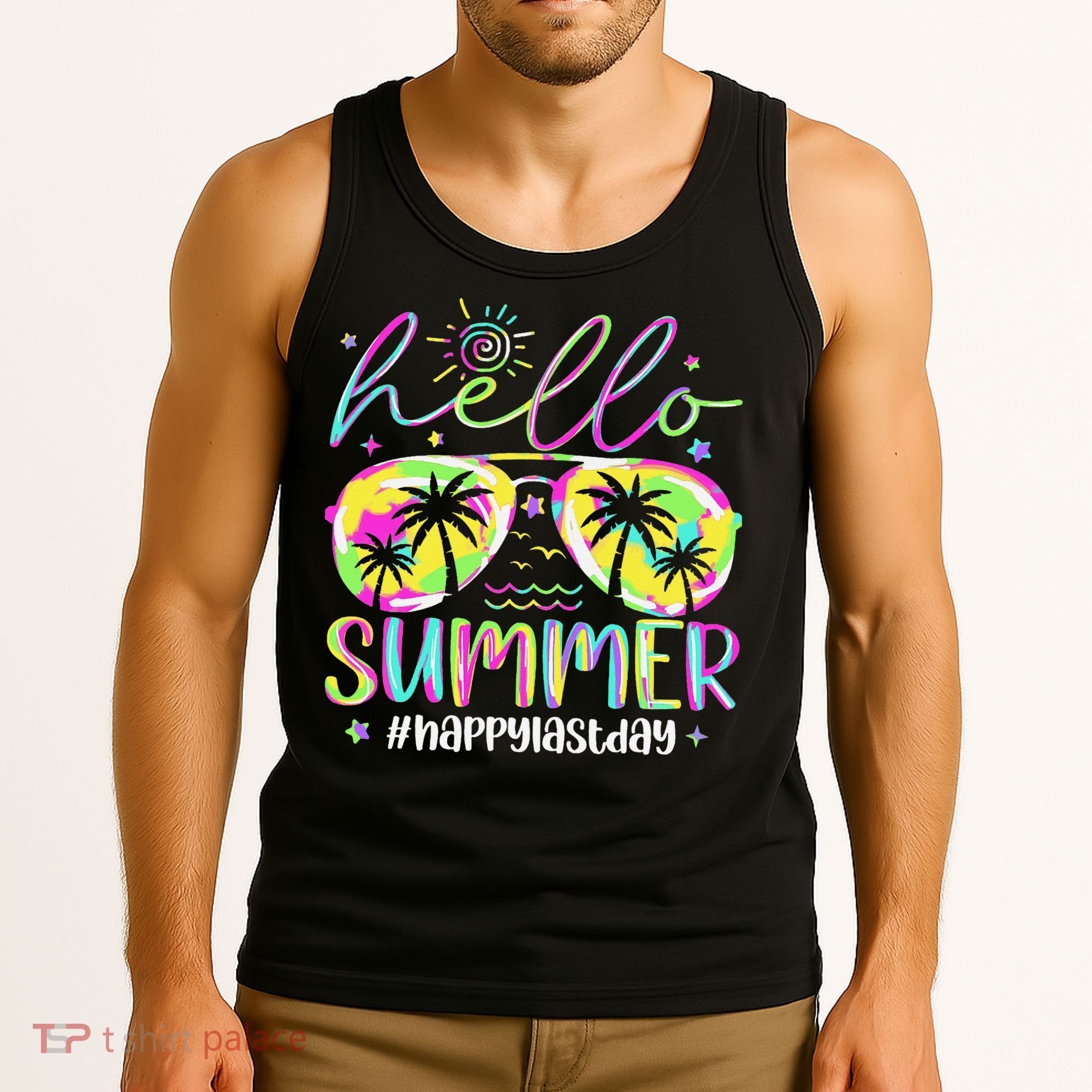 Hello Summer Happy Last Day Of School Teacher Student Tank Top