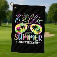 Hello Summer Happy Last Day Of School Teacher Student Golf Towel thumb 1