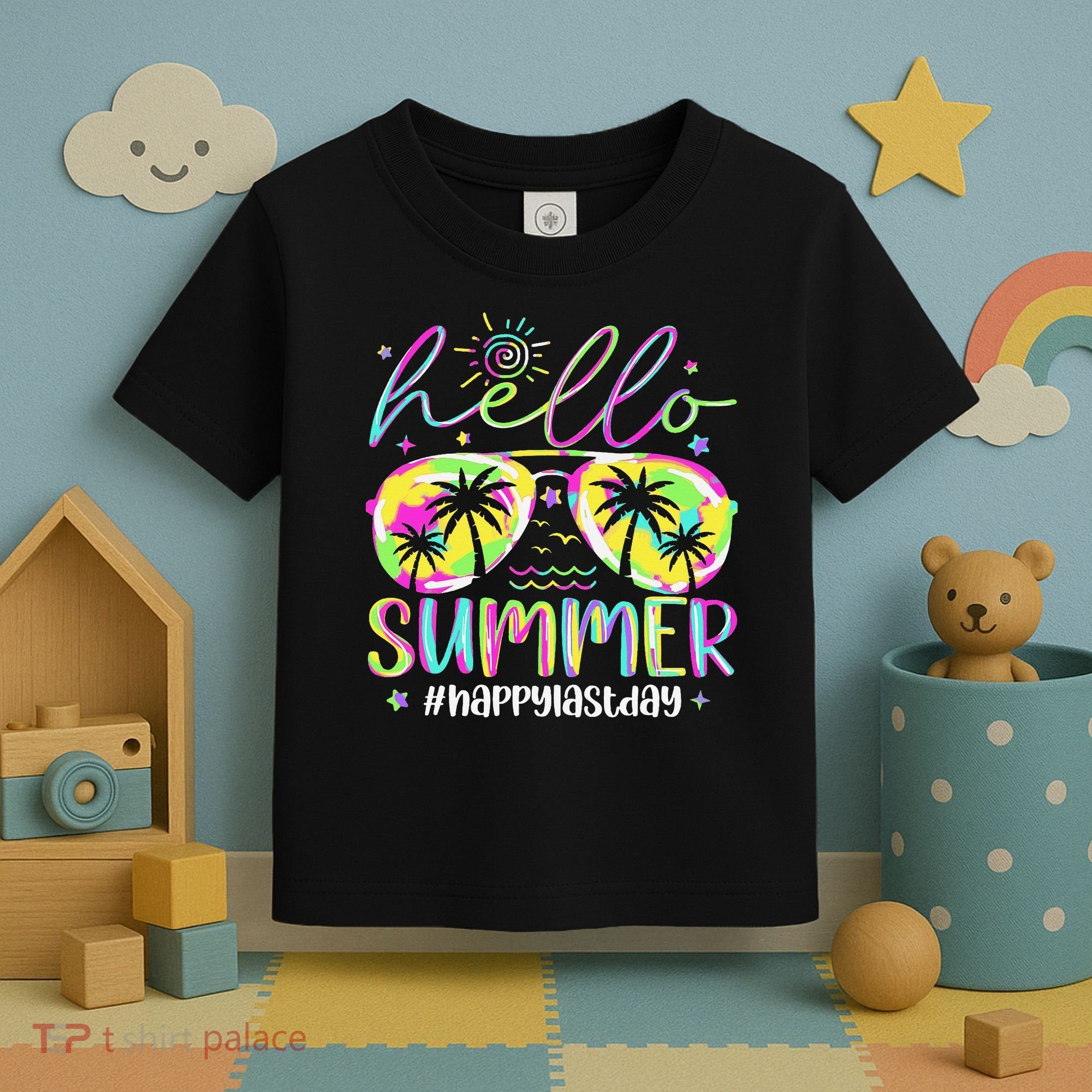 Hello Summer Happy Last Day Of School Teacher Student Toddler T-Shirt